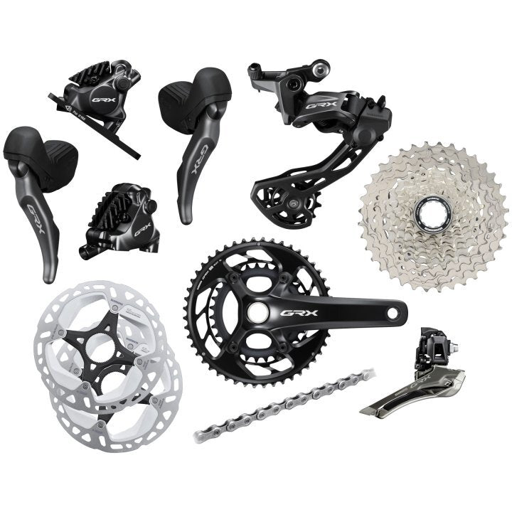 best groupset for gravel bike SHIMANO GRX 2X12-SPEED RX820 GRAVEL GROUPSET Di2 – Mackay Cycles