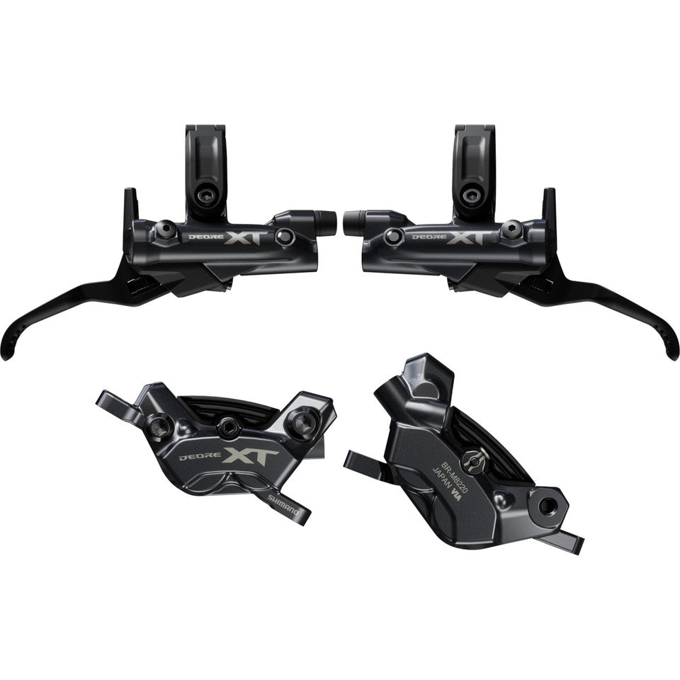 Shimano XT BR-M8220/BL-M8200 Trail Brake Upgrade Kit – Front & Rear, Metal Pads, 1000/1700mm Hoses