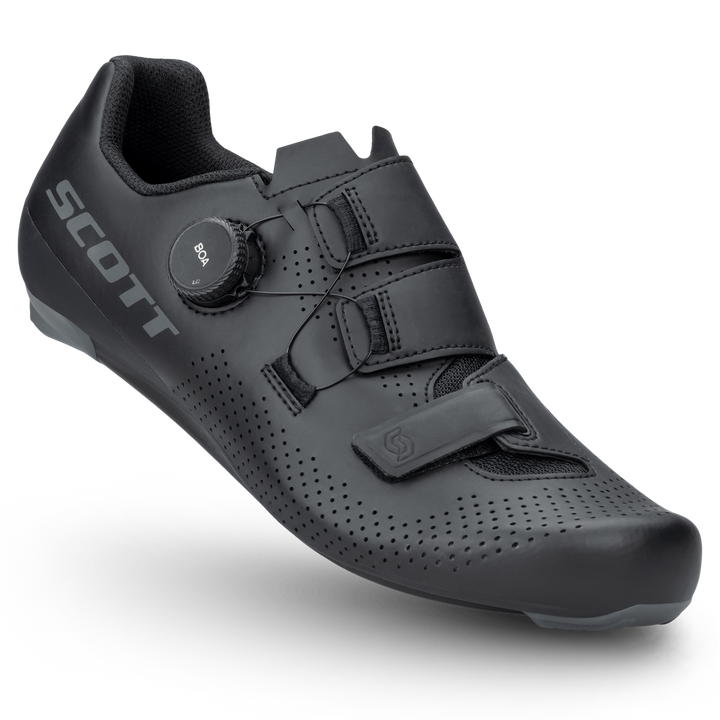 Scott Road Team BOA Shoe - Matt Black/Dark Grey
