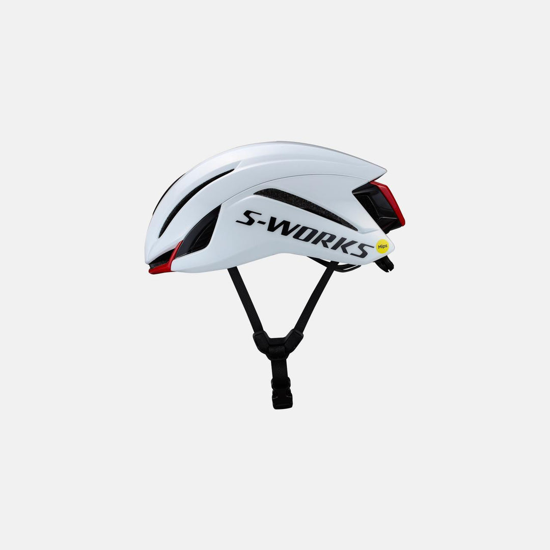 S-Works Evade 4 Helmet - White/Red Profile