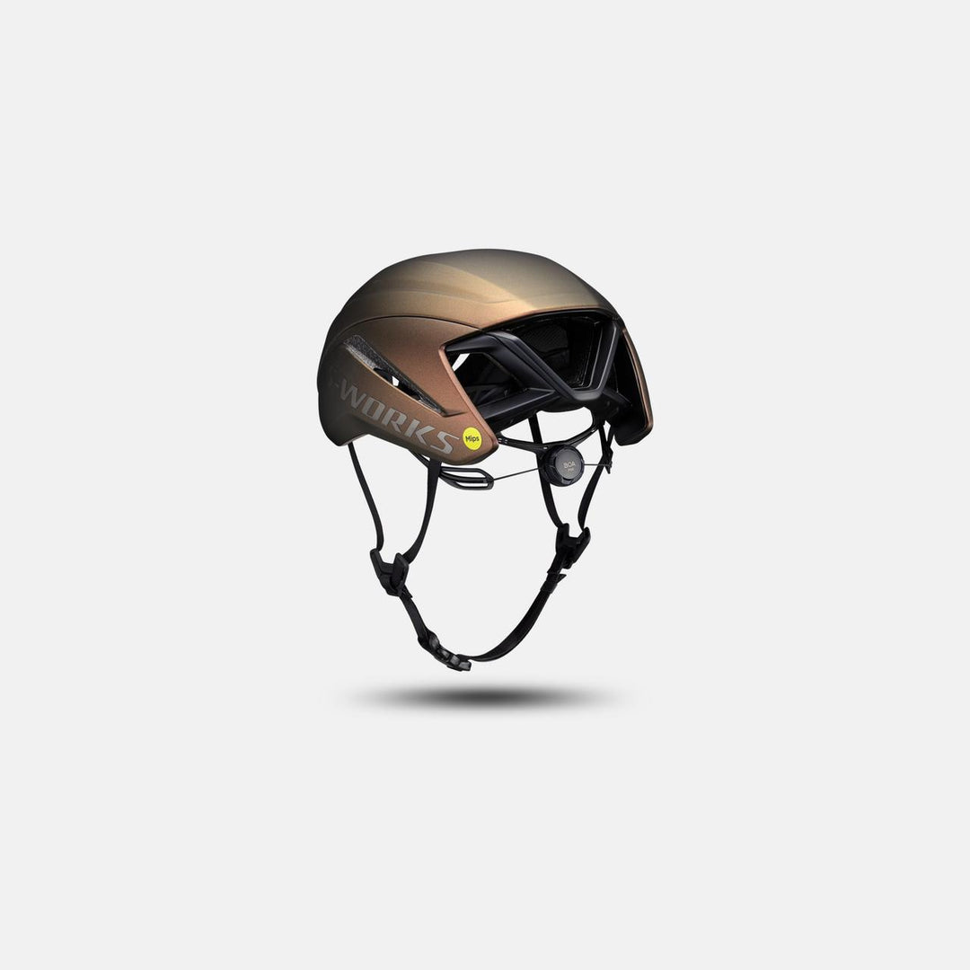 S-Works Evade 4 Helmet - Satin Root Beer Rear-3-4