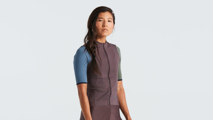 Women's Prime Short Sleeve Jersey Birch White/Multi Gather M