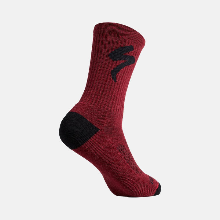 Merino Midweight Tall Logo Socks Black S