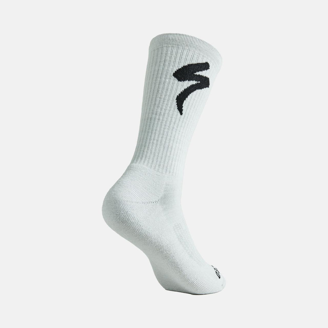 Merino Midweight Tall Logo Socks Black S