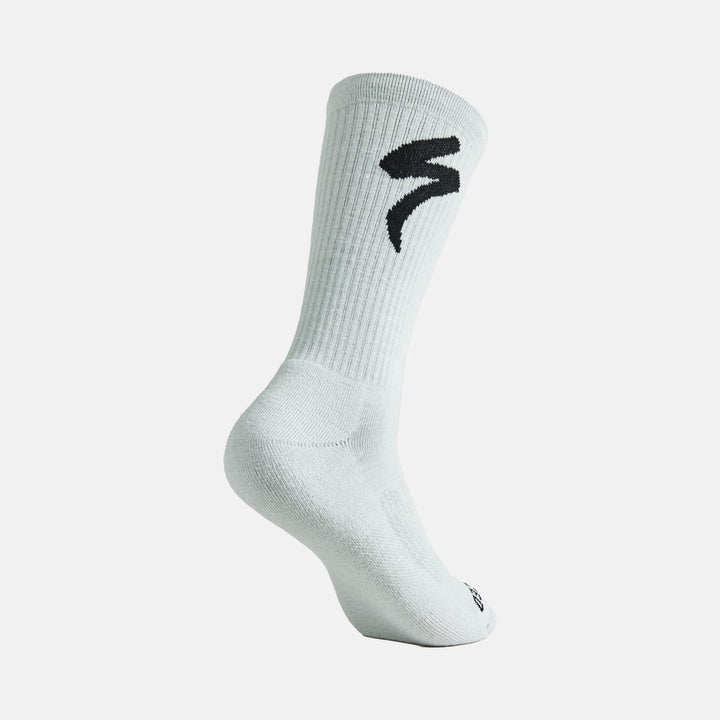 Merino Midweight Tall Logo Socks Black S