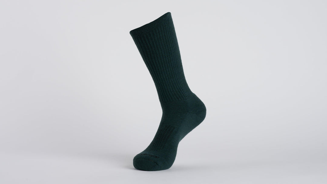 Merino Midweight Tall Logo Socks Black S