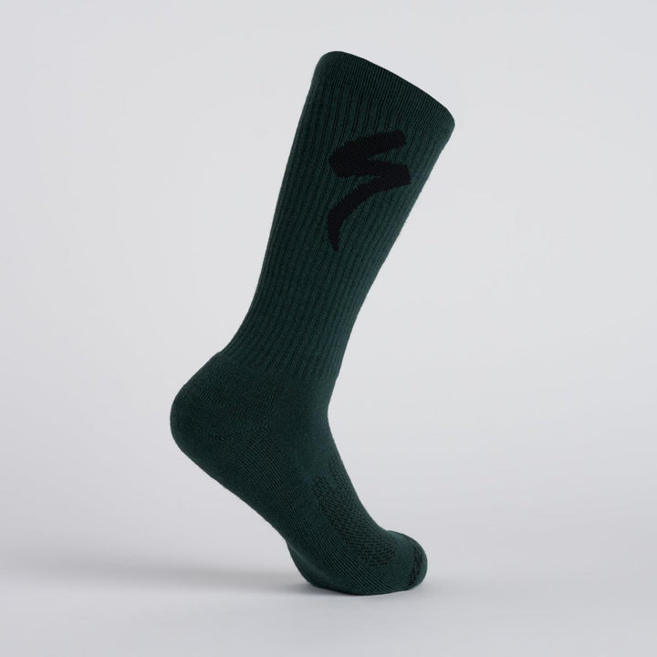Merino Midweight Tall Logo Socks Black S