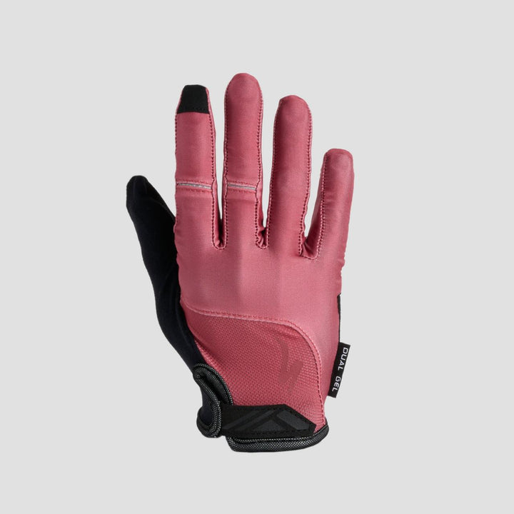 Women's Body Geometry Dual-Gel Long Finger Gloves BLK Dusty Rose M