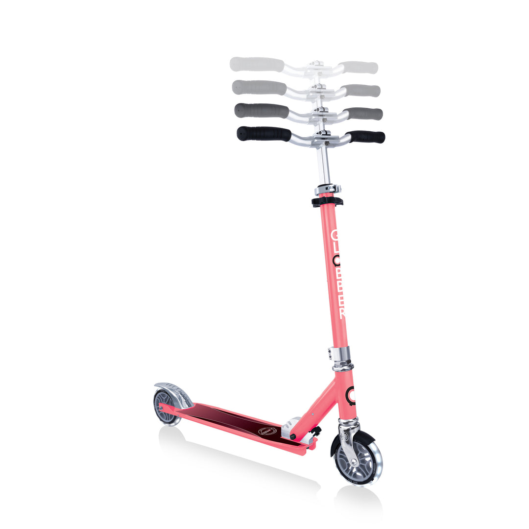 Globber FLOW ELEMENT Scooter with lights - Coral Pink
