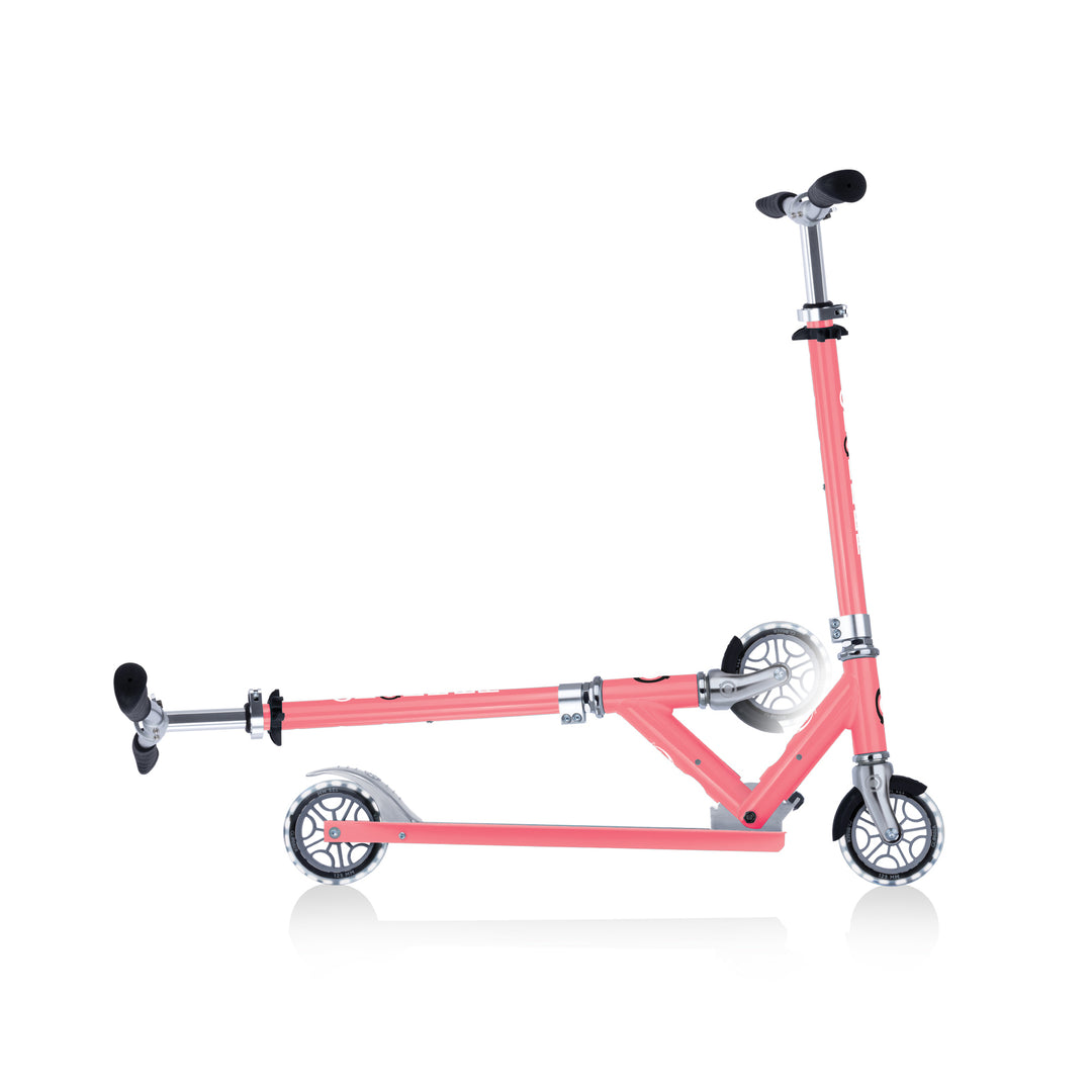 Globber FLOW ELEMENT Scooter with lights - Coral Pink