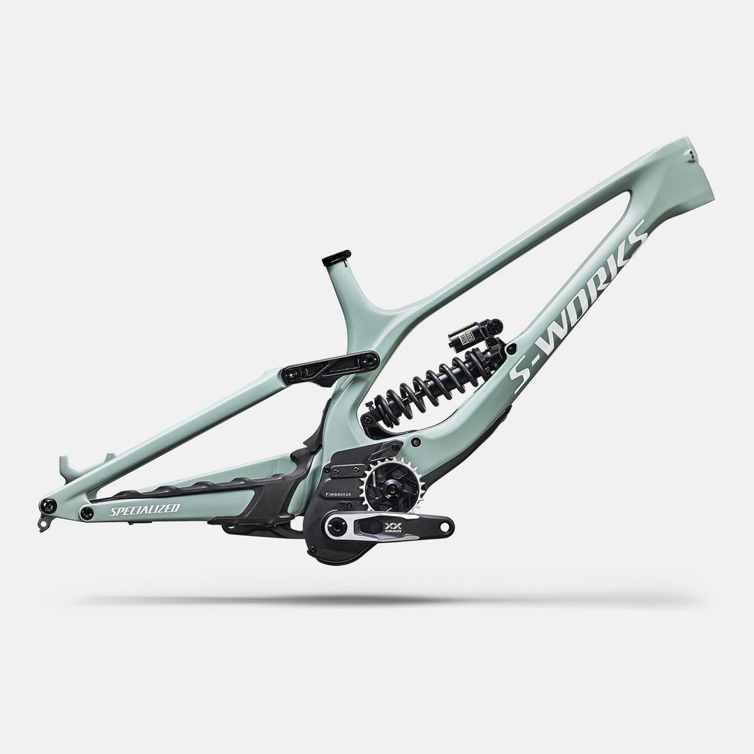 S-Works Demo 11 Frameset GLOSS AGAVE GREY / METALLIC WHITE SILVER S5