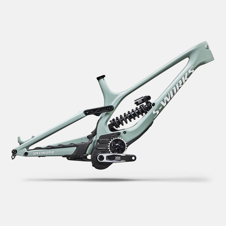 S-Works Demo 11 Frameset GLOSS AGAVE GREY / METALLIC WHITE SILVER S5