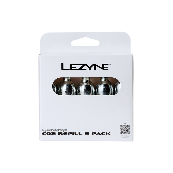 Lezyne 25 Gram Co2 5 Pack - Silver