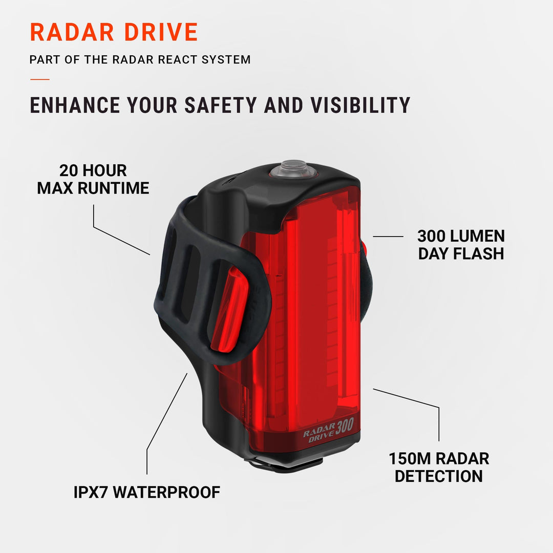 Lezyne Radar Drive REAR 300 Lumens