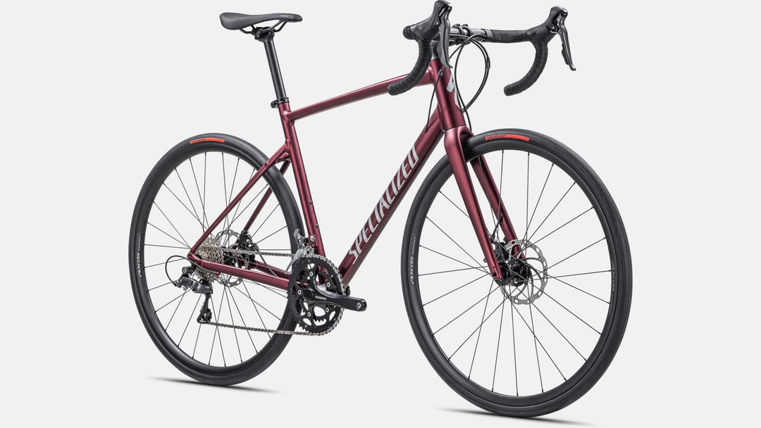 Allez SATIN MAROON/SILVER DUST/FLO RED - Mackay Cycles - [product_SKU] - Specialized