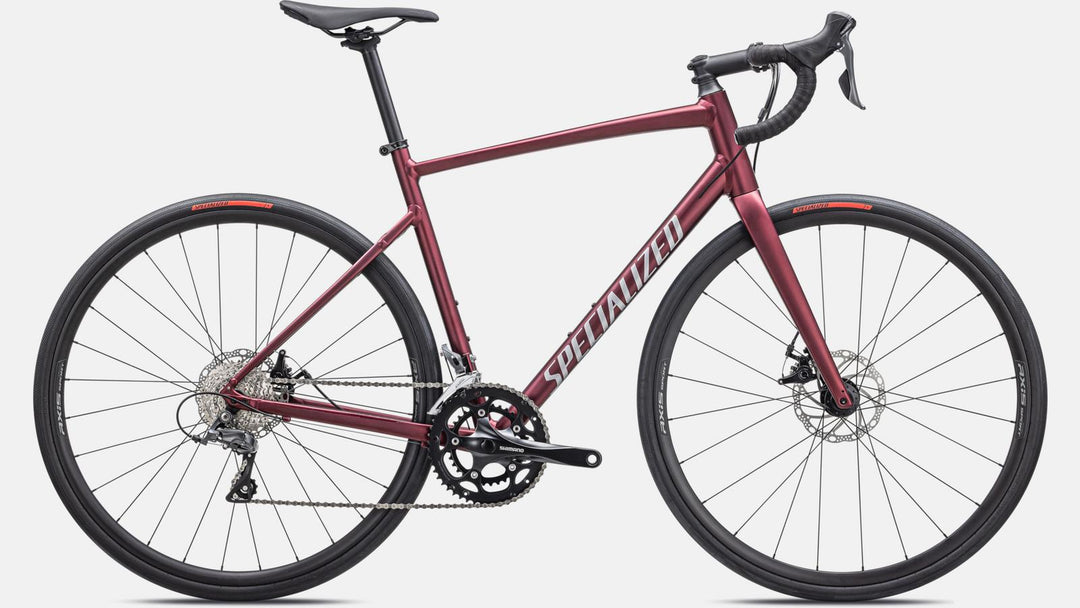 Allez SATIN MAROON/SILVER DUST/FLO RED - Mackay Cycles - [product_SKU] - Specialized