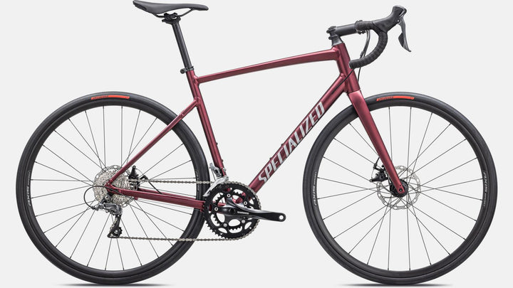 Allez SATIN MAROON/SILVER DUST/FLO RED - Mackay Cycles - [product_SKU] - Specialized