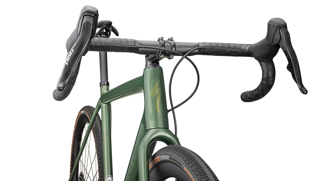 S-Works Crux Gloss Cypress Metallic / Viavi Gold to Silver Pearl 56