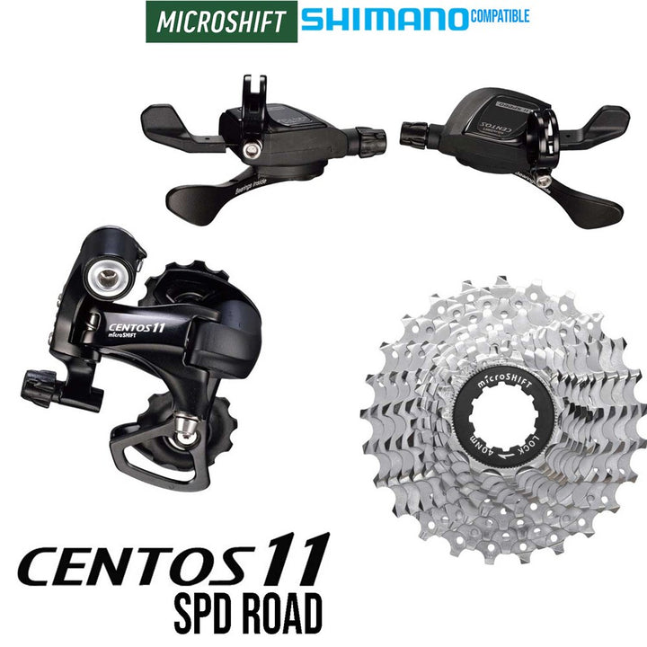 microSHIFT Centos 11 Road Kit - 2x11 - Flat Bar Xpress+ Shifters (SL-R861)