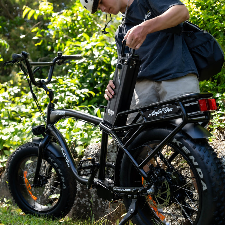 AMPD Brothers Stubbie S3 Electric Bike Matte Black riding