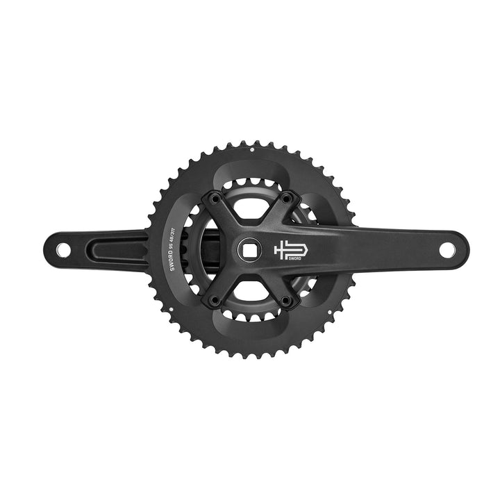 microSHIFT Sword Black Crankset - 9 Speed - 2x 48/31T - 172.5mm