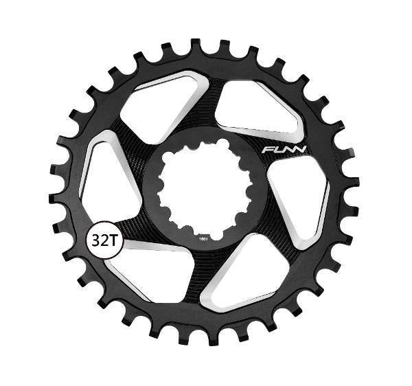 Funn Chain Ring - Solo DX Narrow Wide Boost - 32T Sram Direct Mount - 3mm offset - Black