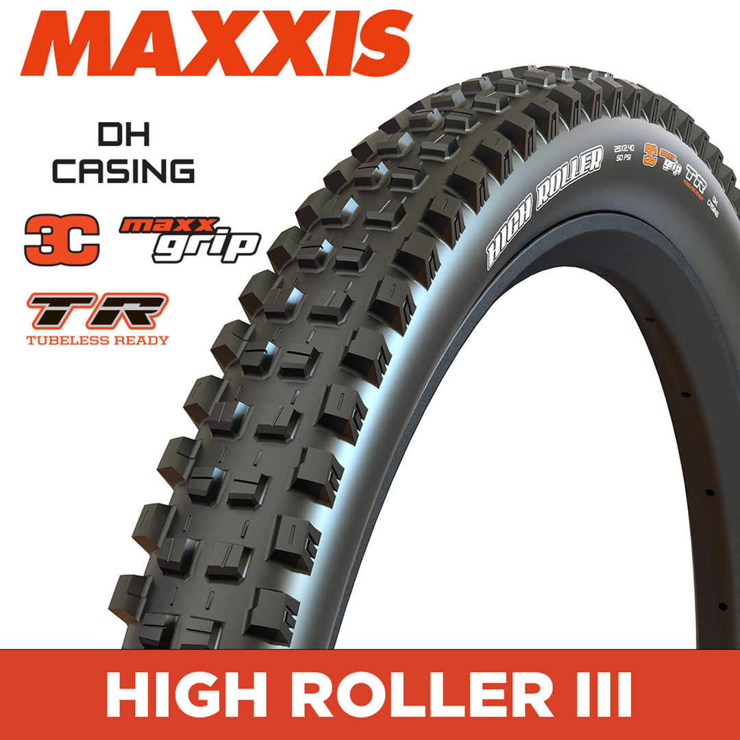 MAXXIS Downhill - HIGH ROLLER - 27.5X2.40 - 3C MAXXGRIP / New DH / TR - Foldable 120X2 TPI E25