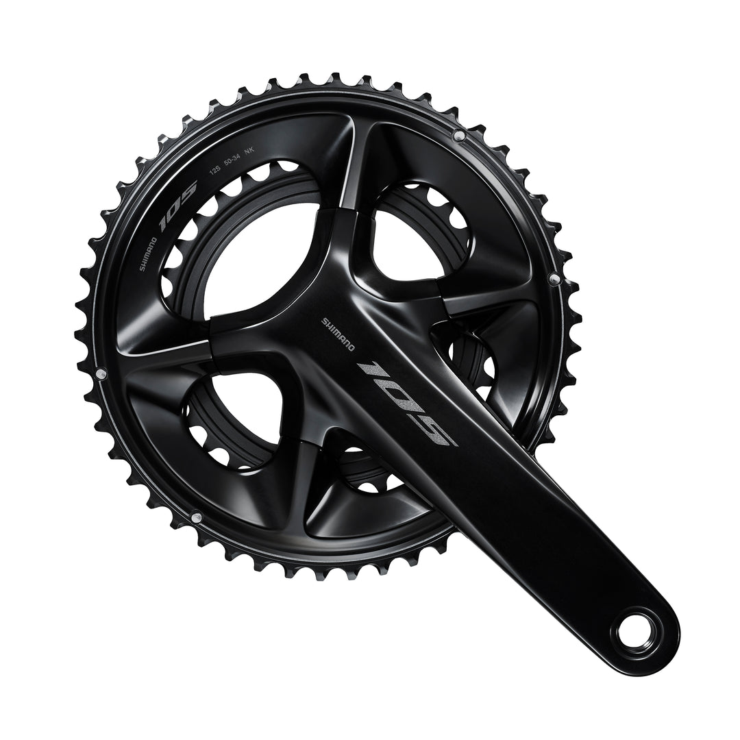 SHIMANO 105 Crankset FC-R7100 HOLLOWTECH II 12-speed 160.0 mm 50-34T Black Without BB parts Without CG