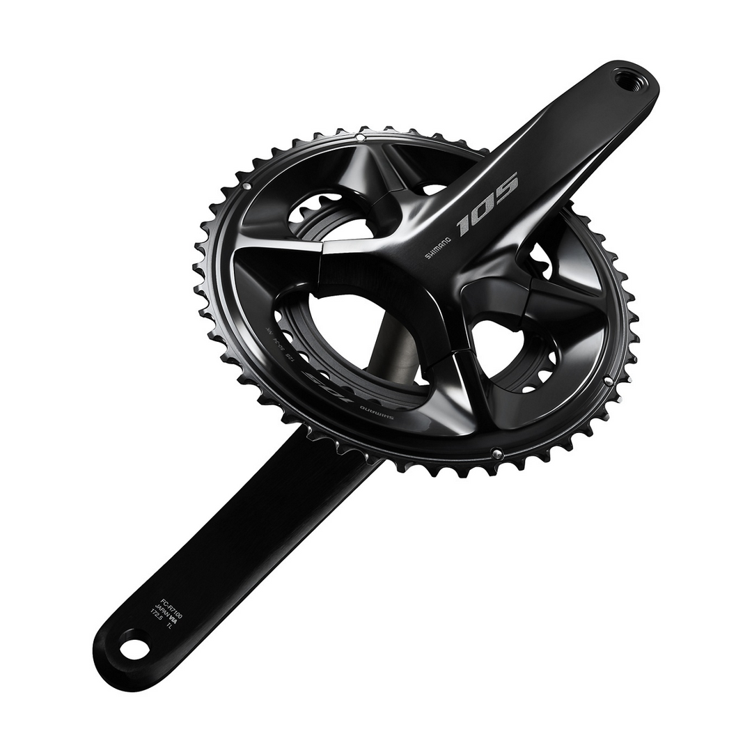 SHIMANO 105 Crankset FC-R7100 HOLLOWTECH II 12-speed 160.0 mm 50-34T Black Without BB parts Without CG