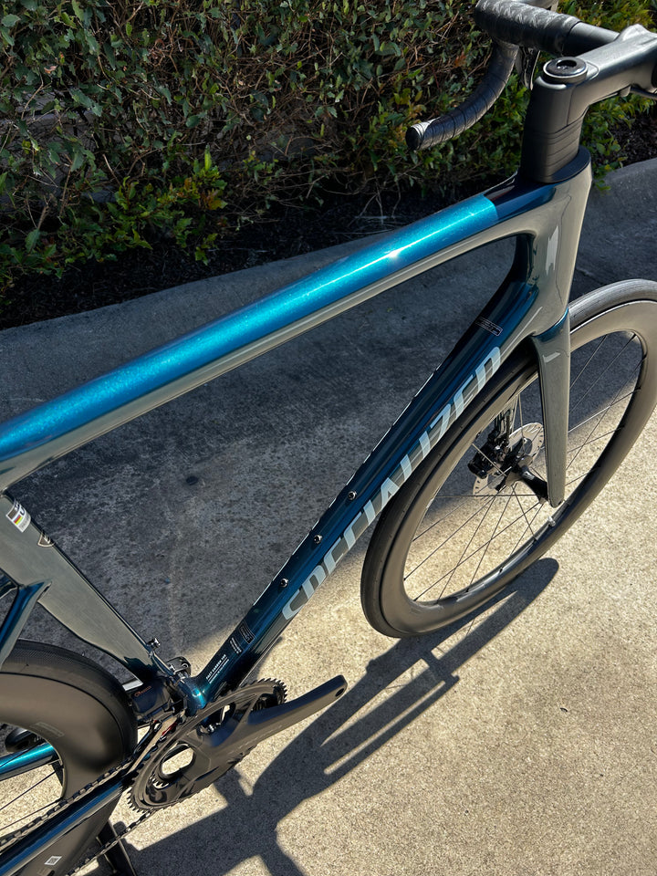 Tarmac SL8 Expert - Ultegra Di2 Gloss Deep Lake Metallic / Green Pearl Over Seafoam