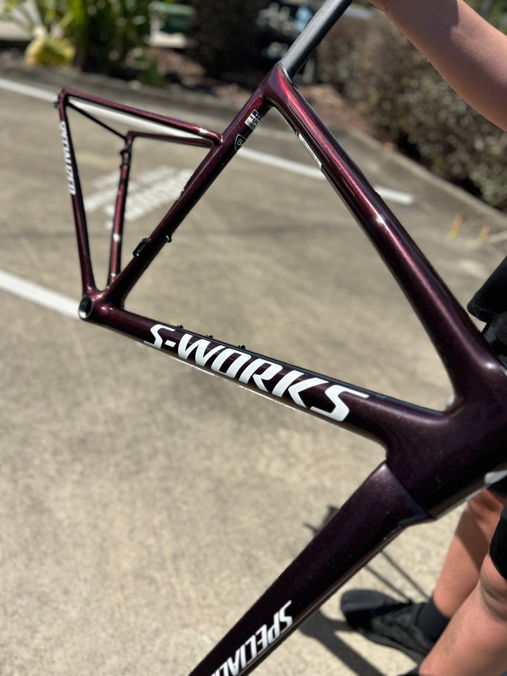 S-Works Tarmac SL8 Frameset - Gloss Solidity / Red to Black Pearl / Metallic White