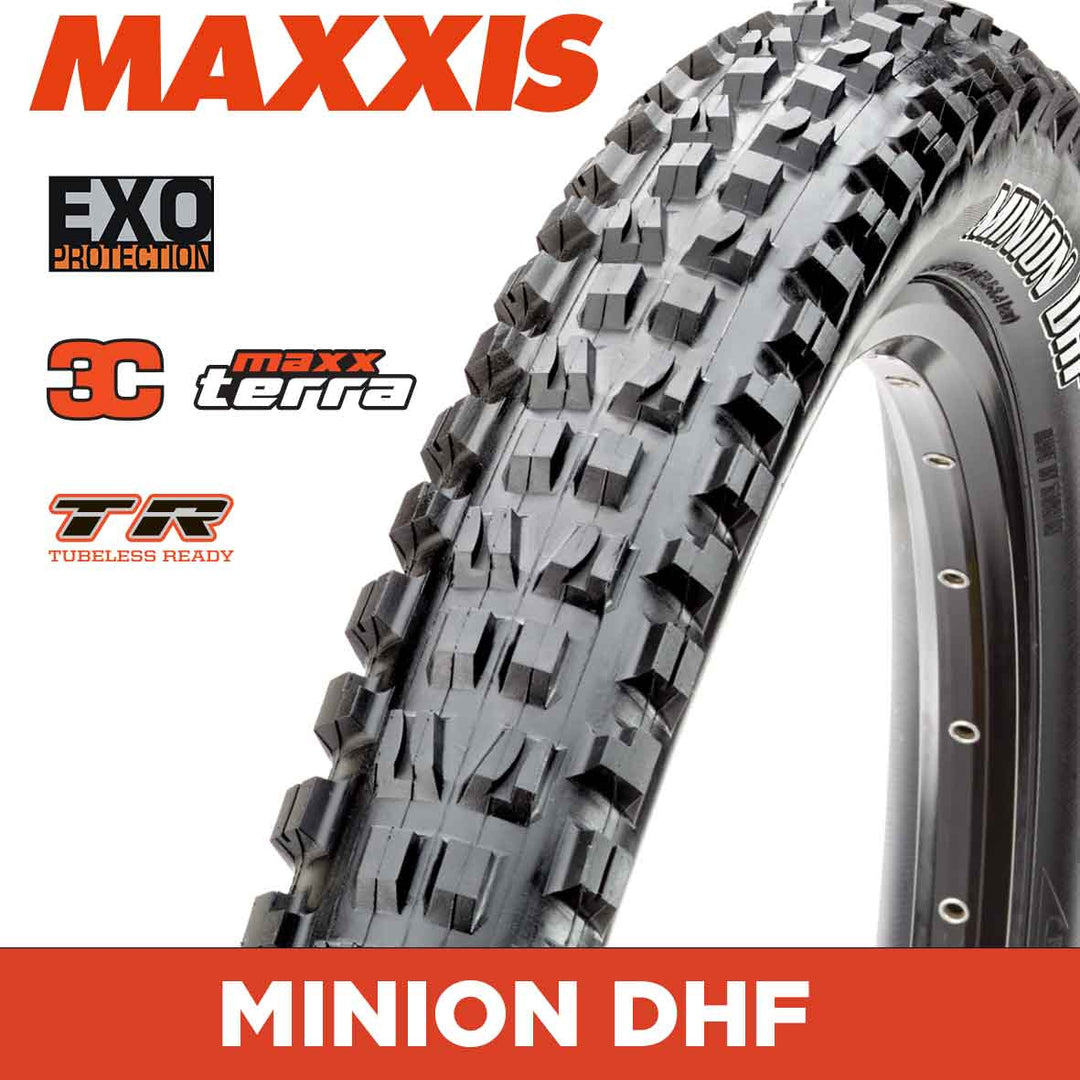 MAXXIS Minion DHF - 27.5 X 2.50 WT Folding 60TPI EXO 3C MaxxTerra TR
