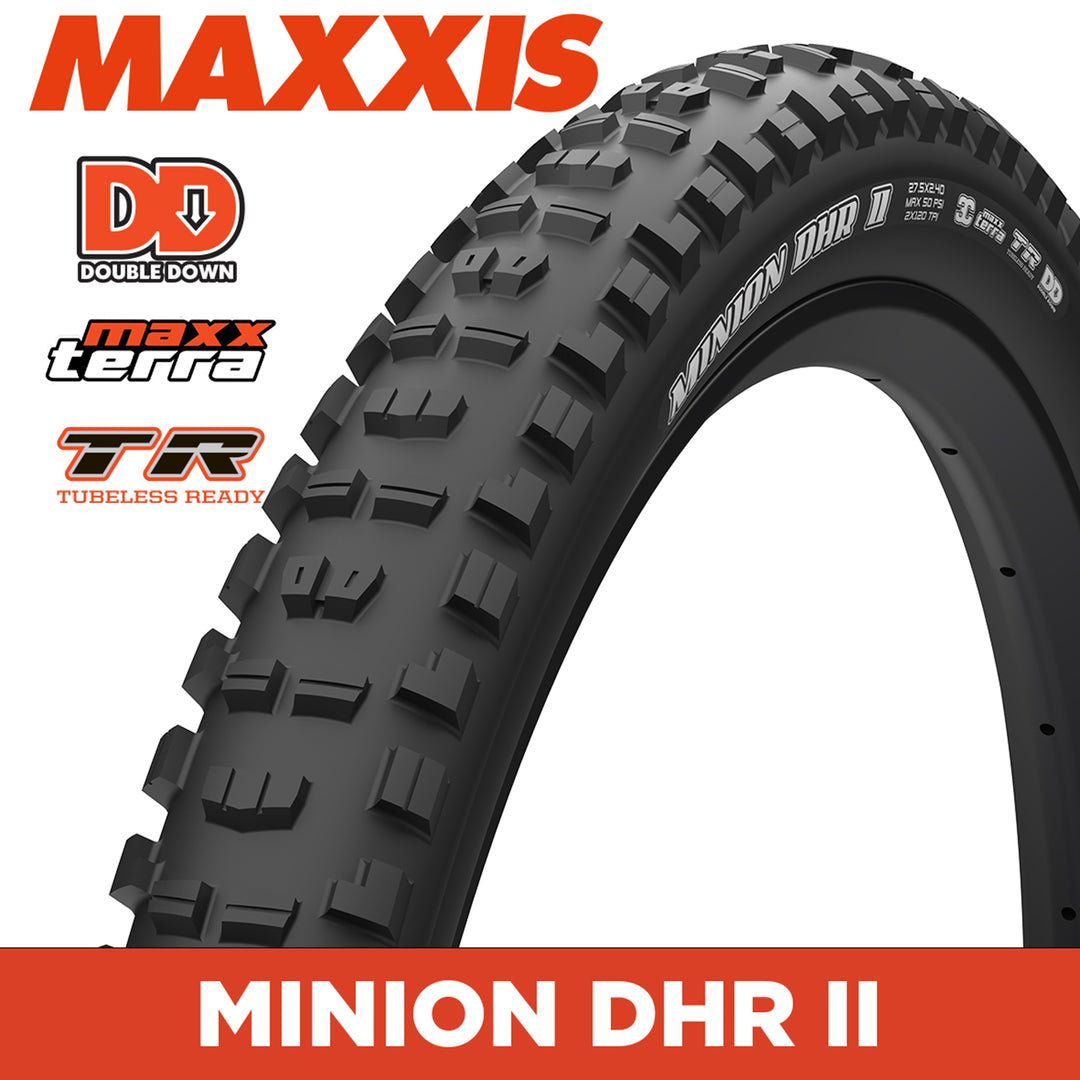 MAXXIS Mountain - MINION DHR II - 27.5X2.40 - MAXXTERRA / DD / TR - Foldable 120X2 TPI E25