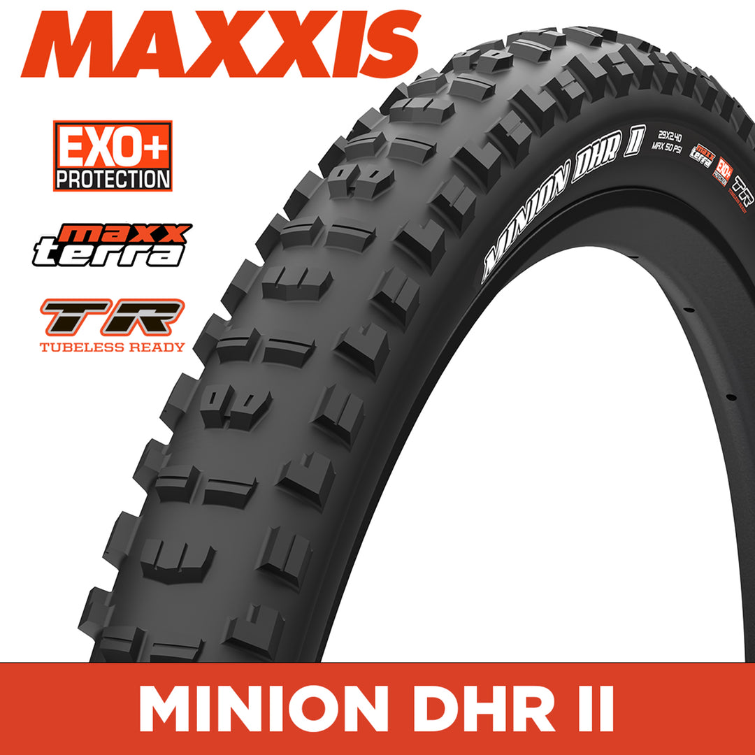 MAXXIS MOUNTAIN - MINION DHR II - 27.5X2.40 - MaxxTerra / EXO+ / TR - Foldable 60 TPI E25