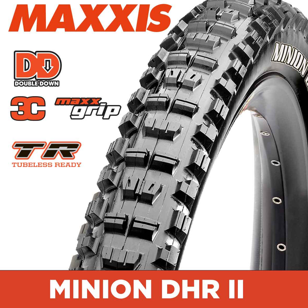 MAXXIS MOUNTAIN - MINION DHR II - 27.5X2.40 - 3C MaxxGrip / DD / TR - Foldable 120X2 TPI E25