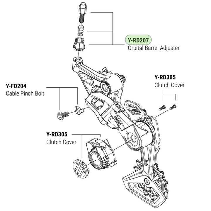 microSHIFT Rear Derailleur Barrel Adjuster Kit - Sword Orbital (Y-RD207)