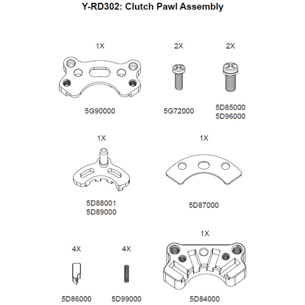 microSHIFT Rear Derailleur Clutch Ratchet and Pawl Assembly