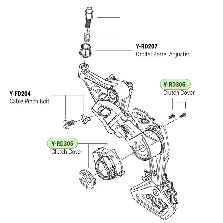 microSHIFT Rear Derailleur Clutch Cover - Sword (Y-RD305)