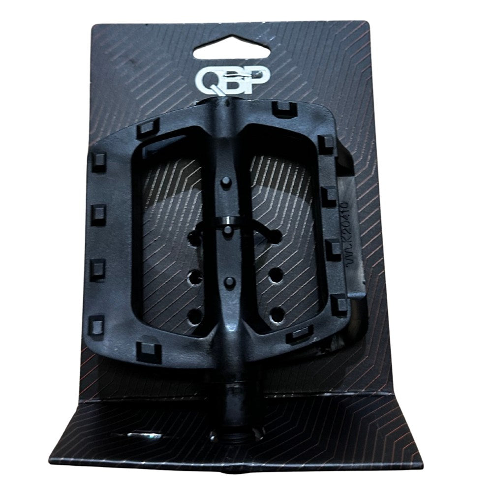 QBP Plastic MTB Platform Pedals - 1/2" Black