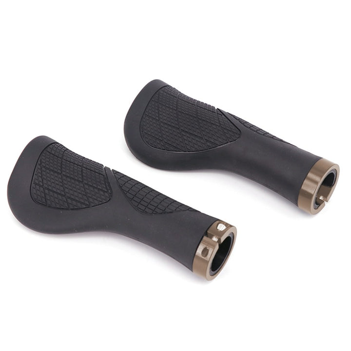QBP Lock-On Ergonomic Grips - 140mm Black / Grey