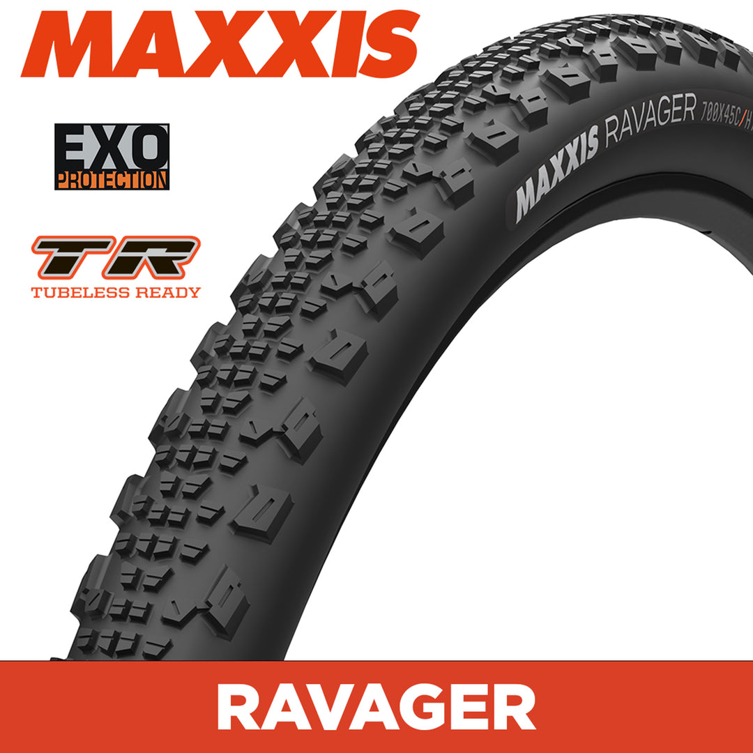 MAXXIS Gravel - RAVAGER - 700X45C - EXO / TR - Foldable 120 TPI E25