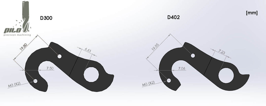 Pilo Derailleur Hanger D402 - Carrera / Wilier / De Rosa