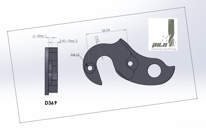 Pilo Derailleur Hanger D369 - Colnago