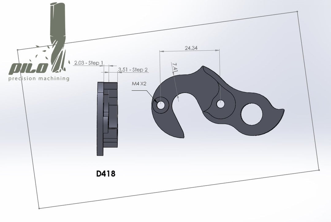 Pilo Derailleur Hanger D418 - Colnago
