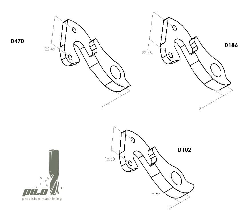 Pilo Derailleur Hanger D102 - Bulls / Isaac / Jamis +