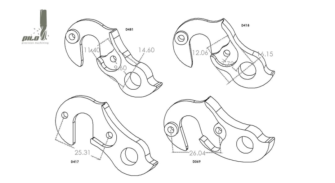 Pilo Derailleur Hanger D481 - Colnago