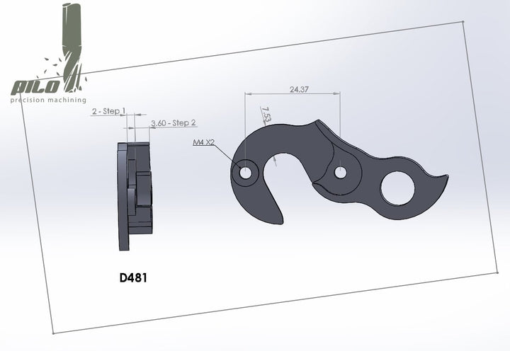 Pilo Derailleur Hanger D481 - Colnago