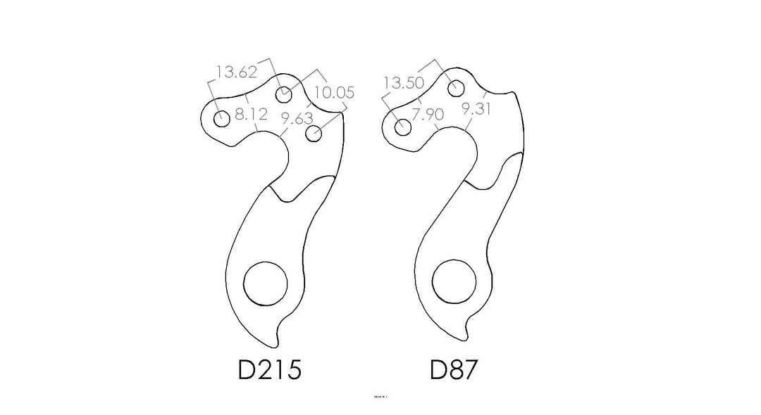 Pilo Derailleur Hanger D215 - Isaac / Kuota / Marcello +