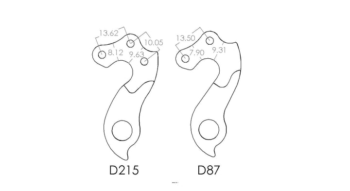 Pilo Derailleur Hanger D215 - Isaac / Kuota / Marcello +