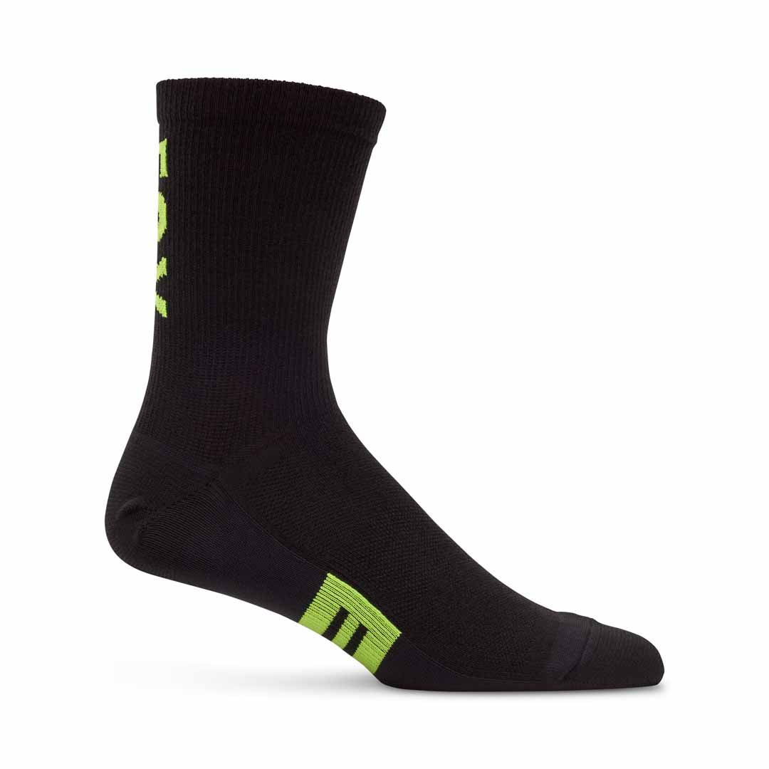 Fox 6" Flexair Merino Sock — BlkYlw